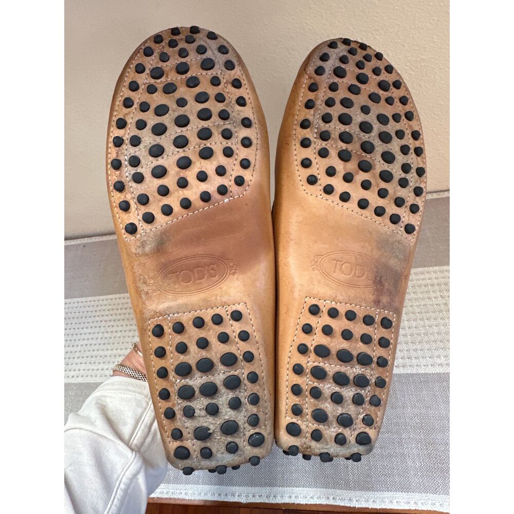 Tod's Gommino Brown Leather Driving Moccasins Loafers Tan Size 39/ 7.5-8 - Picture 5 of 9